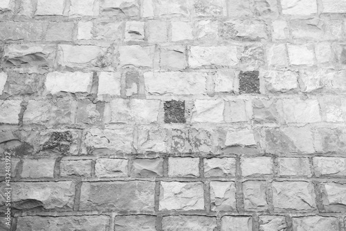 Stone Wall Castle Closeup. It is stone rough wall for pattern and background