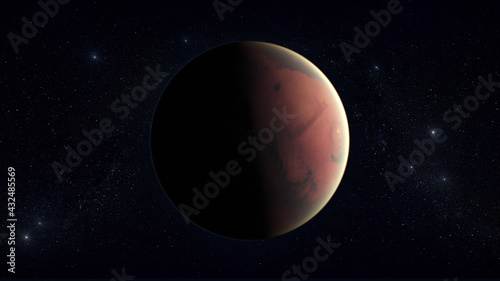 Mars. Astronomy and science concept. Space theme.