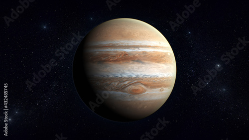 Colorful picture represents Jupiter. Elements of this image furnished by NASA.