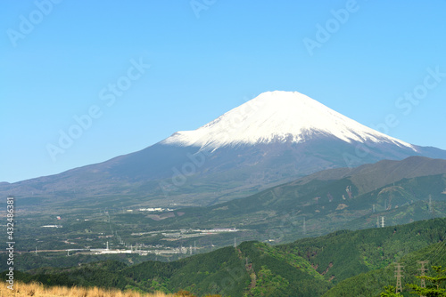 富士山 御殿場方面 神奈川県山北町の風景