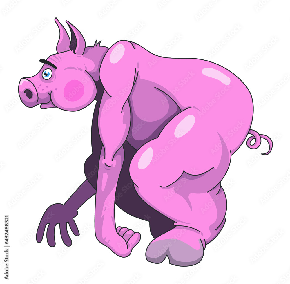 Fototapeta premium Cochon obèse