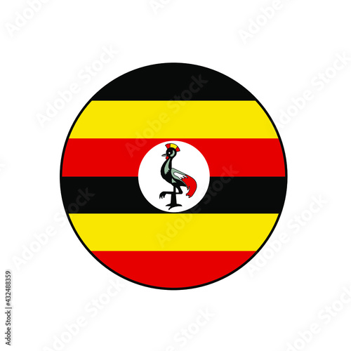 Free Download Flag of Uganda Vector Circle Icon Button for Africa Concepts.  - GFXLoad
