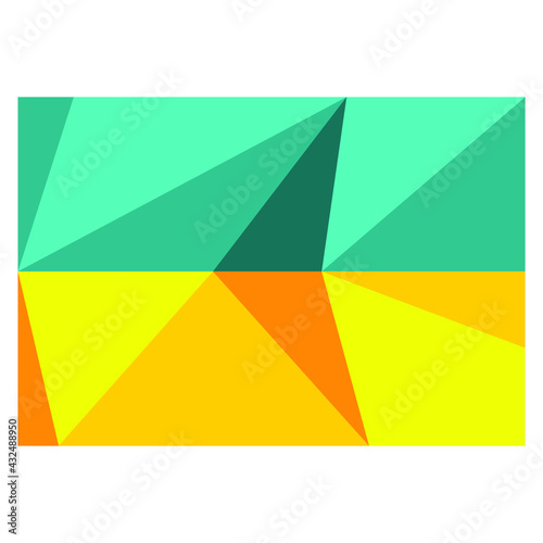 Free Download vector illustration of the State Flag of Ukraine made in a stylized polygonal geometric style isolated on a white background. useful for web design, print, posters, decoration elements, merchandise. - GFXLoad