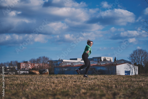 Young dancer in nature