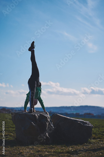 Young dancer in nature