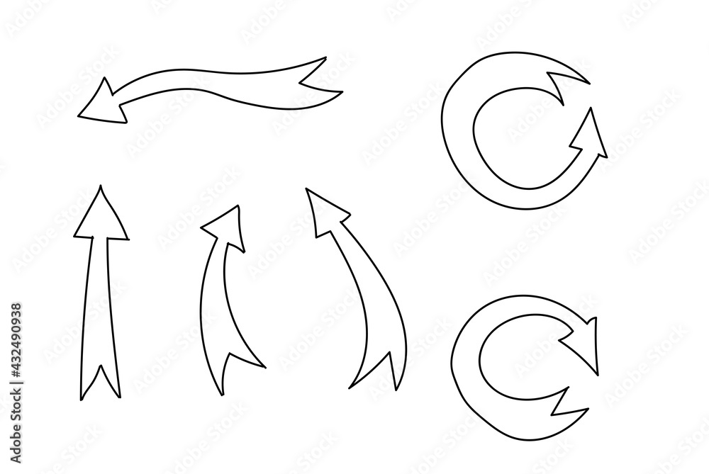 Hand Drawn Simple Advertisement Banner Arrows Collection