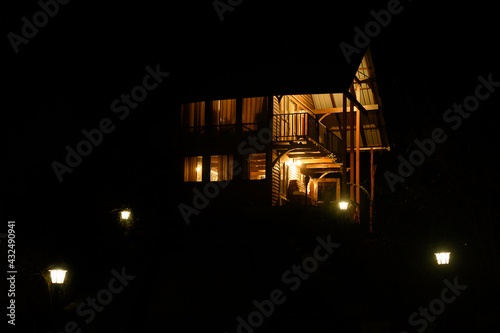 Gaby’s cottage view at night 