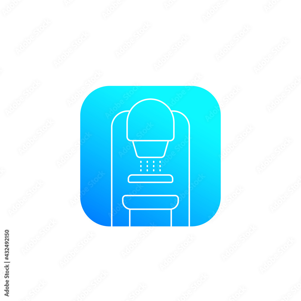Mammography machine vector icon, linear Mammography machine vector icon, linear