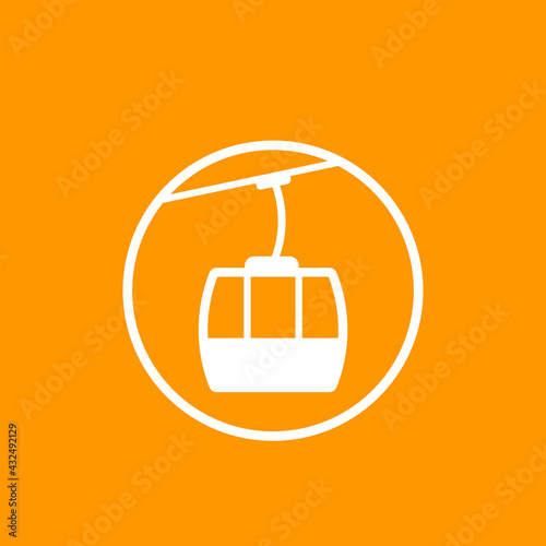 funicular icon in circle