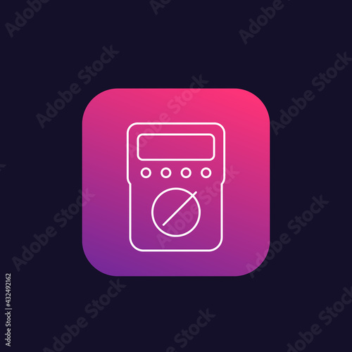 multimeter vector line icon