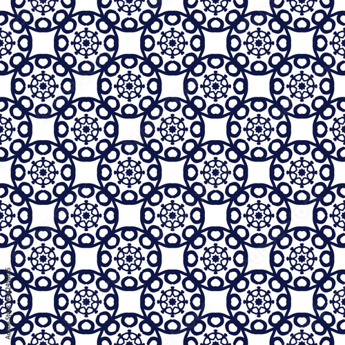 Abstract geometric pattern with stripee arabic line style. A seamless vector background.