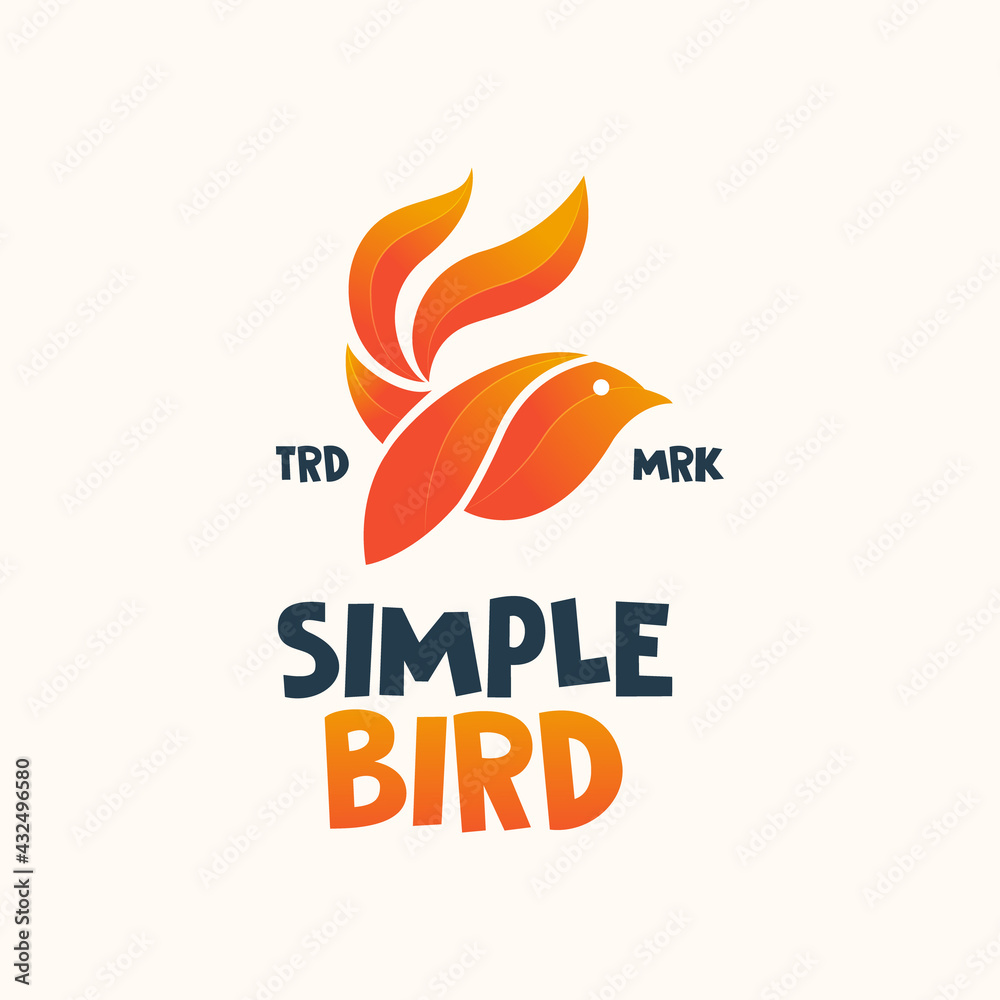 Obraz premium Abstract Bird Logo Design Vector Template