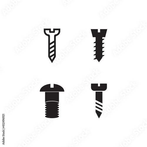 screw nail vector