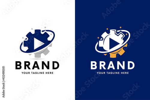 Media Player Gear Logo Design