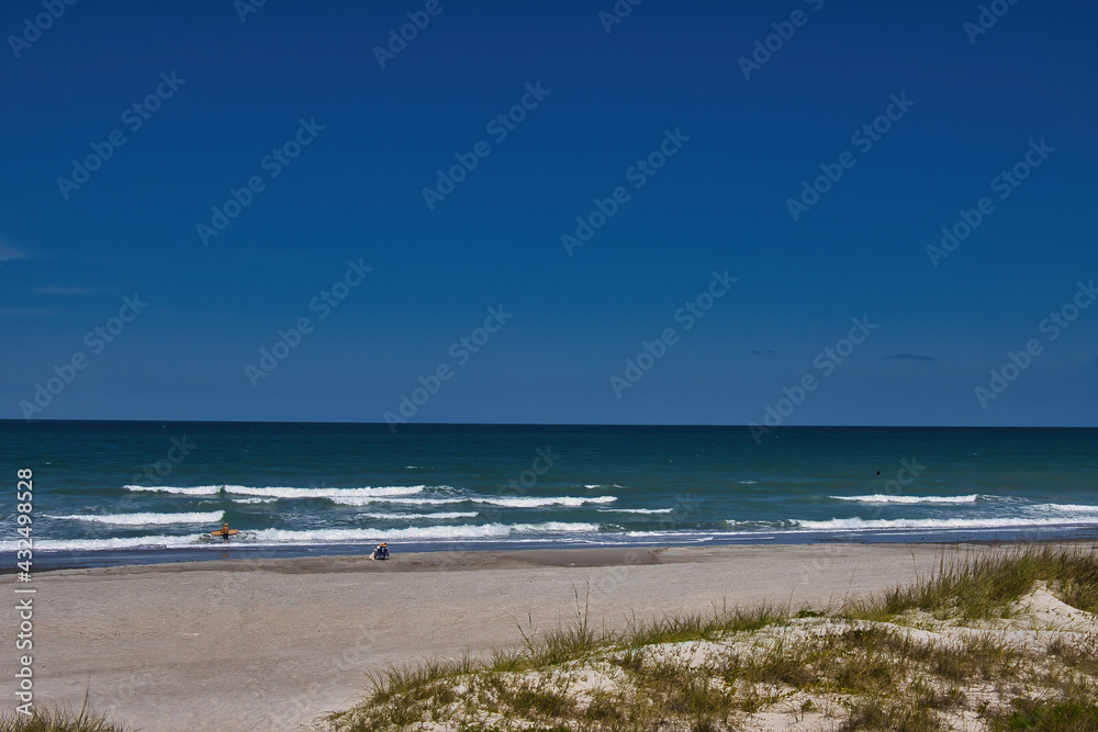 Sea Ranch beach in Indialantic Florida on a spring day