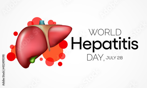 World Hepatitis day is observed every year on July 28, When the liver is inflamed or damaged, its function can be affected and certain medical conditions can cause hepatitis. Vector illustration.