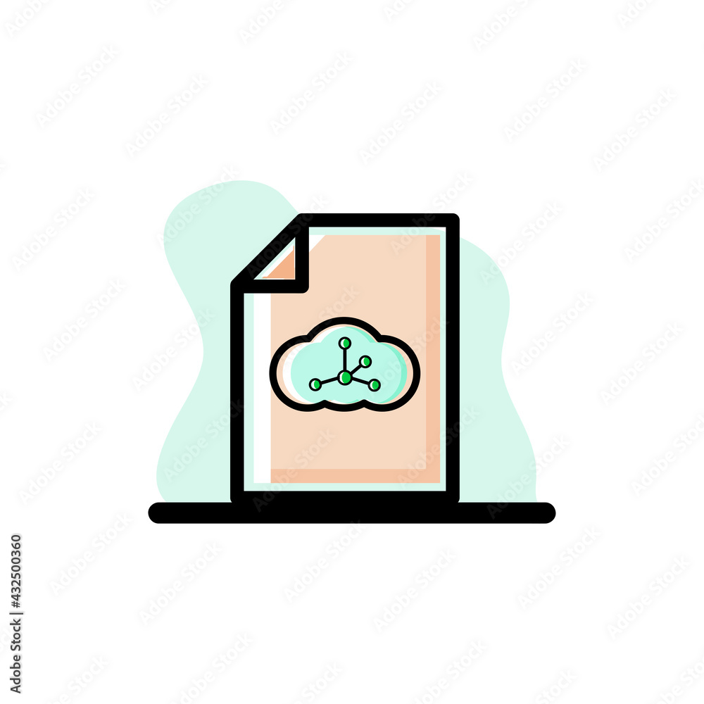 Fototapeta premium Document Business Icon Vector Conceptual Illustration Design