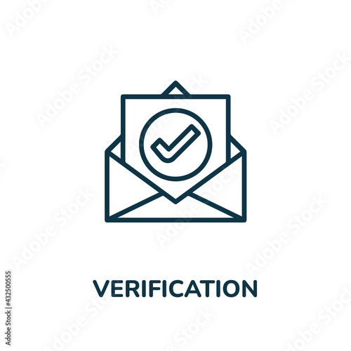 mail verification icon vector sign symbol. Simple element illustration. mail verification icon concept symbol design. Can be used for web and mobile.