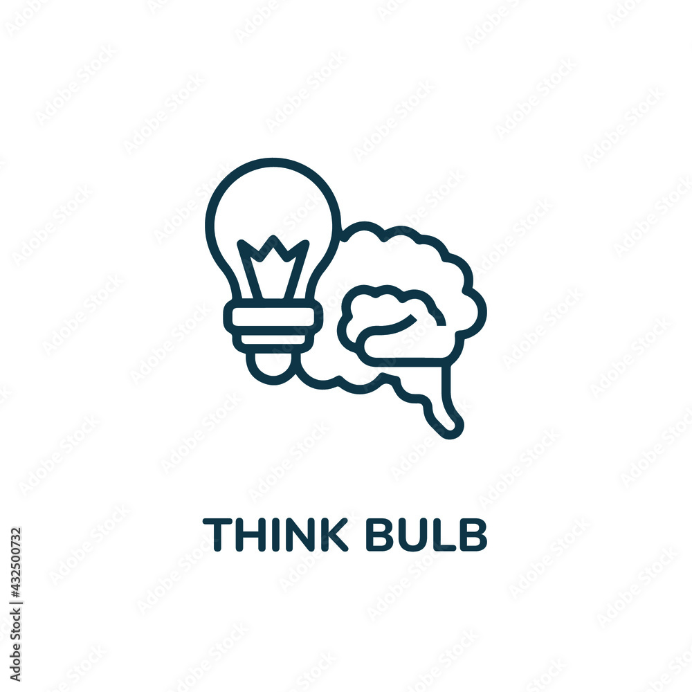 think bulb icon vector sign symbol. Simple element illustration. idea icon concept symbol design. Can be used for web and mobile. think bulb icon vector sign symbol. Simple element illustration. idea icon concept symbol design. Can be used for web and mobile.