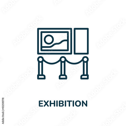 exhibition icon vector sign symbol. Simple element illustration. exhibition icon concept symbol design. Can be used for web and mobile.