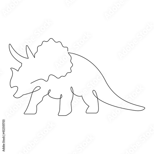 Triceratops Line Art