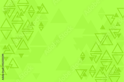 Abstract background, green pattern, symmetrical geometric shapes, vector triangles background, geometry template, banner or layout 
