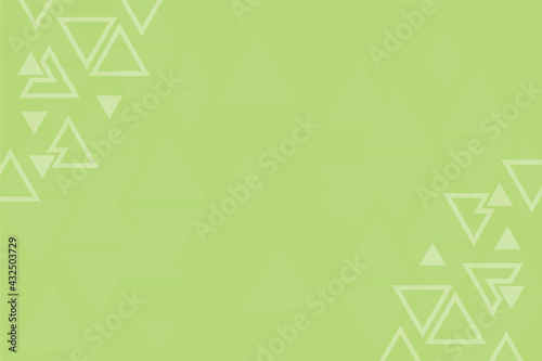 Abstract background, green pattern, symmetrical geometric shapes, vector triangles background, geometry template, banner or layout 