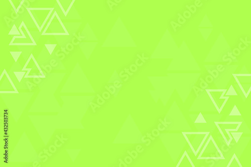 Abstract background, green pattern, symmetrical geometric shapes, vector triangles background, geometry template, banner or layout 