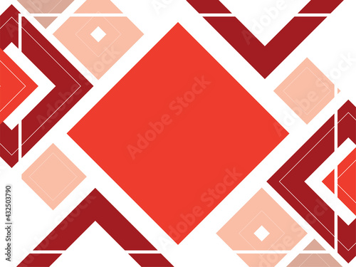 Abstract geometric background red pattern, mosaic template, banner design, triangle and square shapes with copy space, modern layout, concept with place for text