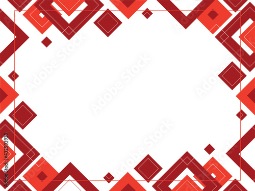 Abstract geometric background red pattern, mosaic template, banner design, triangle and square shapes with copy space, modern layout, concept with place for text