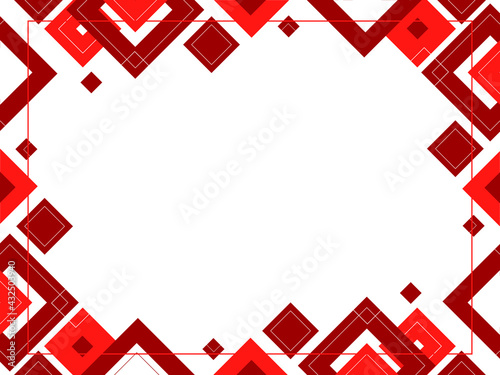 Abstract geometric background red pattern, mosaic template, banner design, triangle and square shapes with copy space, modern layout, concept with place for text