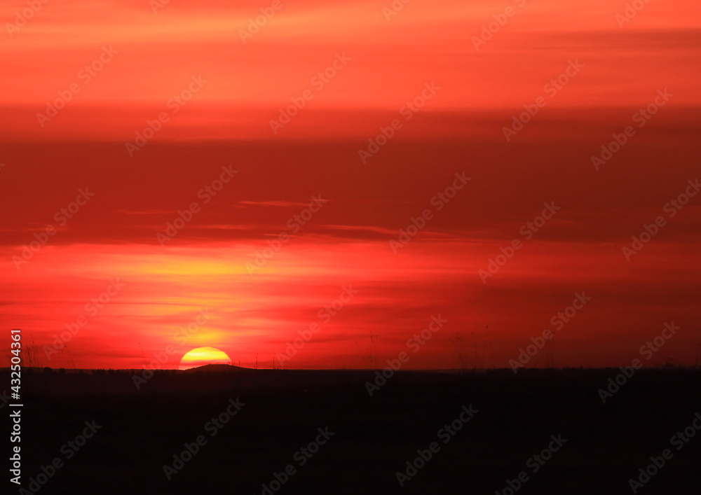 Fototapeta premium sunset in autumn