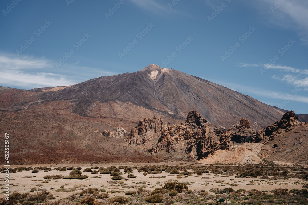 scenic photo in national park at Teide volcano in Tenerife, Spain Europe