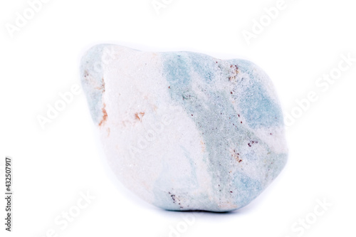 Macro minerals aniolite (Aniol) stone on a white background