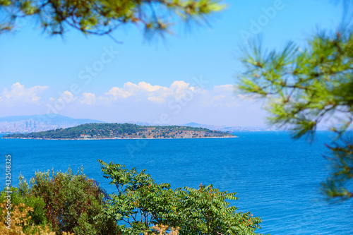 Fototapeta Naklejka Na Ścianę i Meble -  Natural landscape of the rocky coast of the Black Sea in Turkey