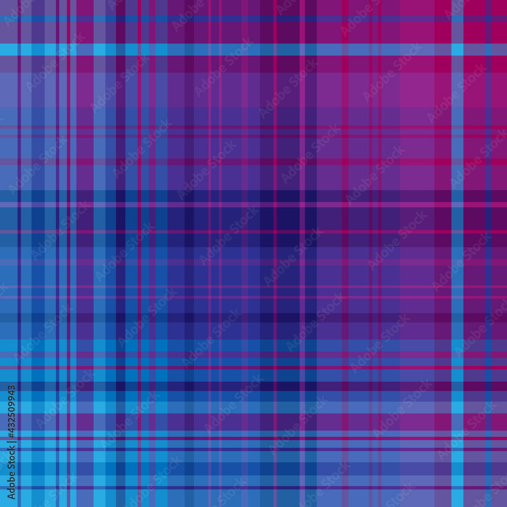 Seamless pattern in great blue and purple colors for plaid, fabric, textile, clothes, tablecloth and other things. Vector image.