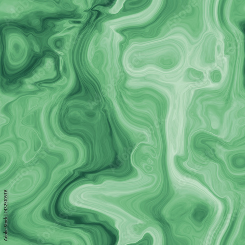 Seamless malachite texture. Green marble background. Agate surface.