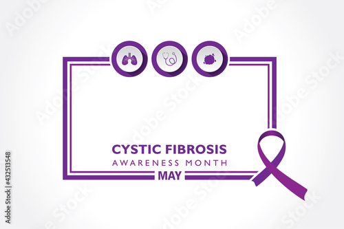 Vector Illustration of Cystic Fibrosis Awareness Month observed in May.