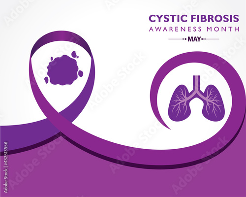 Vector Illustration of Cystic Fibrosis Awareness Month observed in May.