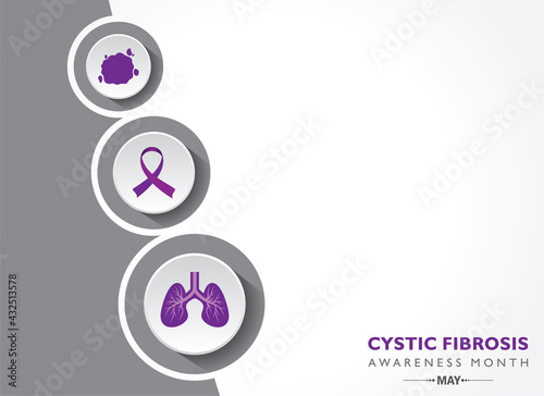 Vector Illustration of Cystic Fibrosis Awareness Month observed in May.