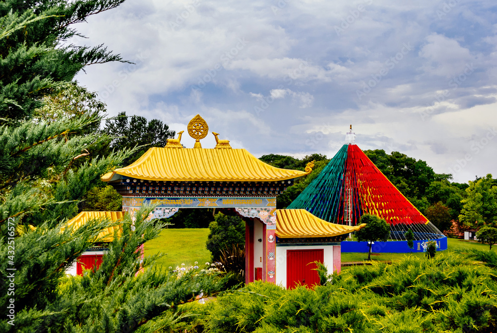 Buddhist temple in a beautiful landscape