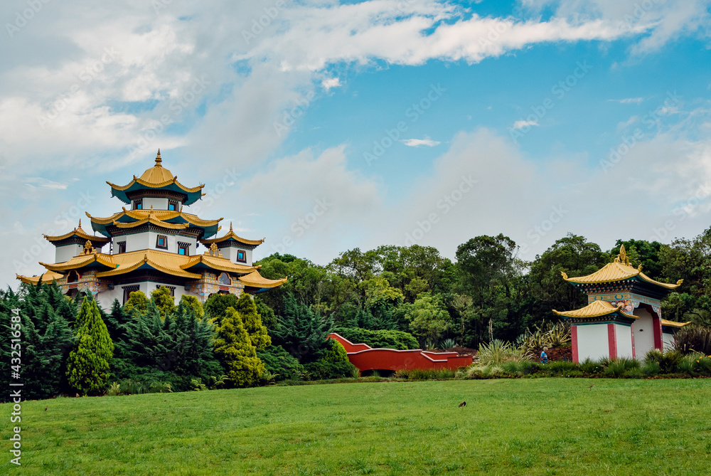 Buddhist temple in a beautiful landscape Buddhist temple in a beautiful landscape