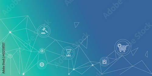 E-commerce, global purchasing, supply management or distribution concept