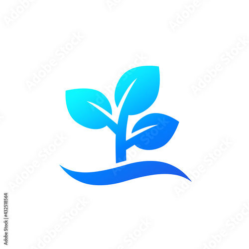 hydroponic farming icon, vector logo