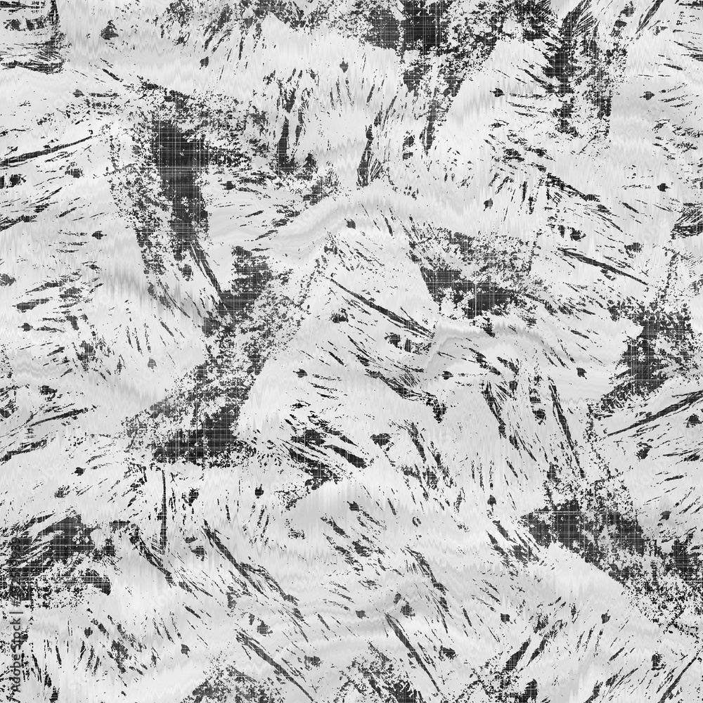 Black and white seamless abstract grunge texture. High quality illustration. Ornate glossy luxurious polished monochrome design for print and surface design. Modern textile art. Ink background.
