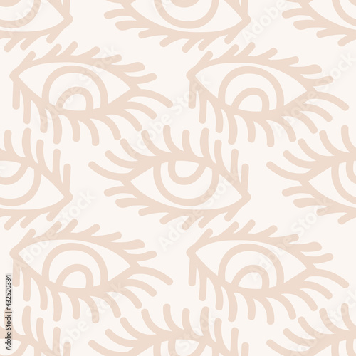 Pastel Pink Eyes Seamless Pattern Texture Background