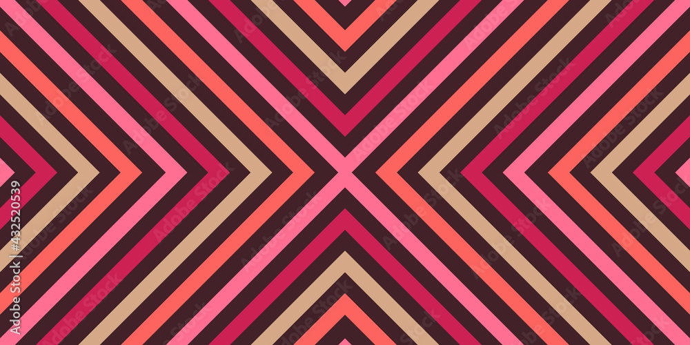 Abstract vector geometric pattern. Seamless pattern on the fabric.
