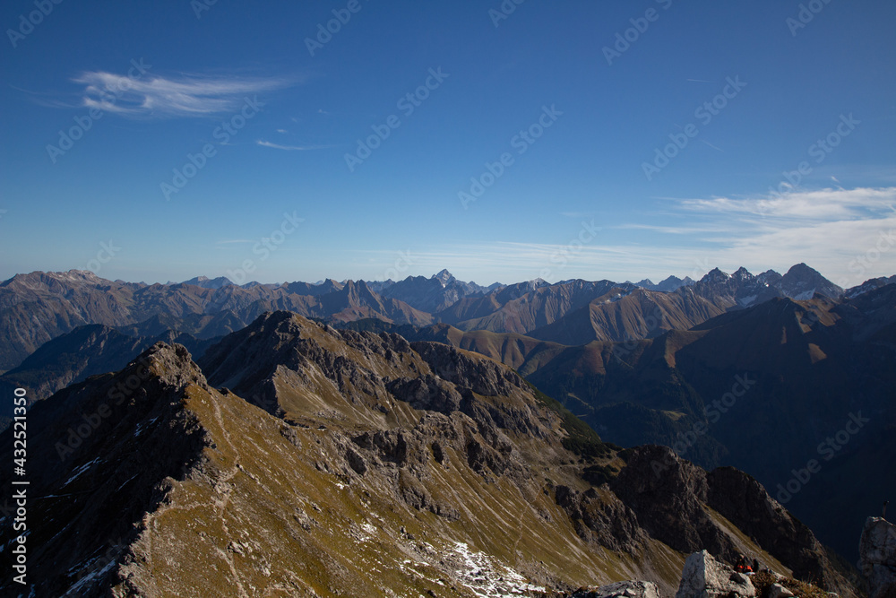 Bergpanorama in den Allgäuer Alpen