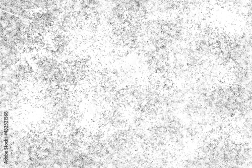 Grunge black and white pattern. Monochrome particles abstract texture. Background of cracks, scuffs, chips, stains, ink spots, lines. Dark design background surface..