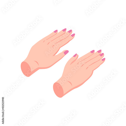 Hands Painted Hails Composition